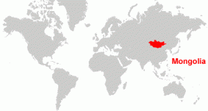 Mongolia on World Map