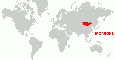 Mongolia on World Map